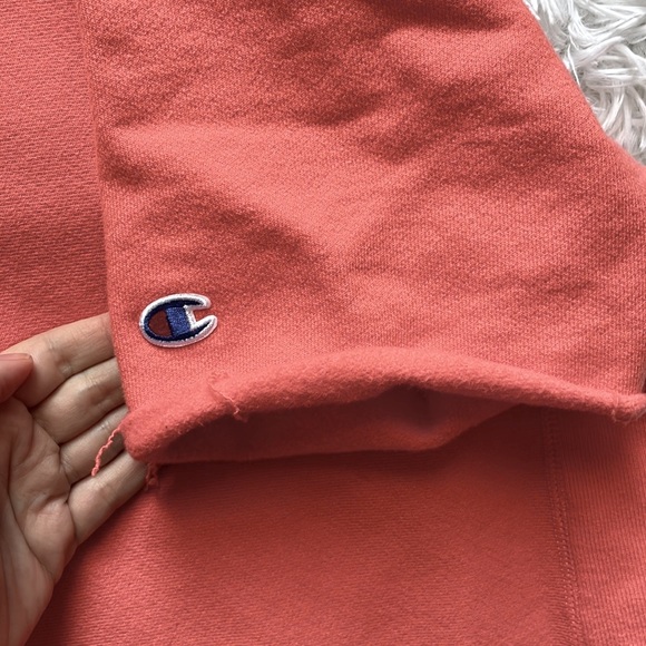 Mens Champion Coral Color Reverse Weave Short Sleeve Crew - Picture 7 of 8